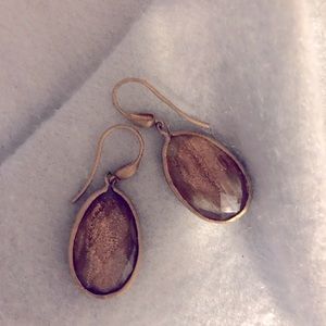 Gorgeous amber stone and goldtone earrings ✨